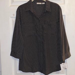 Liz Claiborne XL Black & White polkadot .
